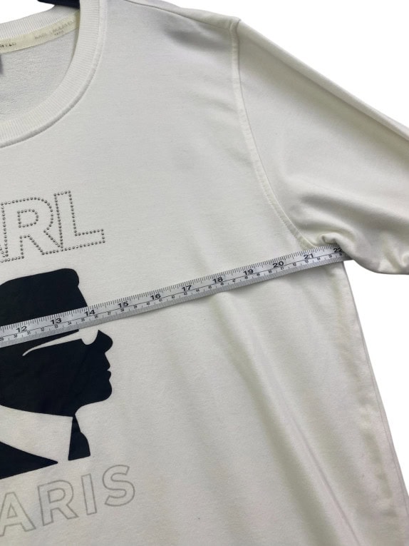 KARL LAGERFELD FELPA STREETWEAR ECRU WOMAN PRE OWNED