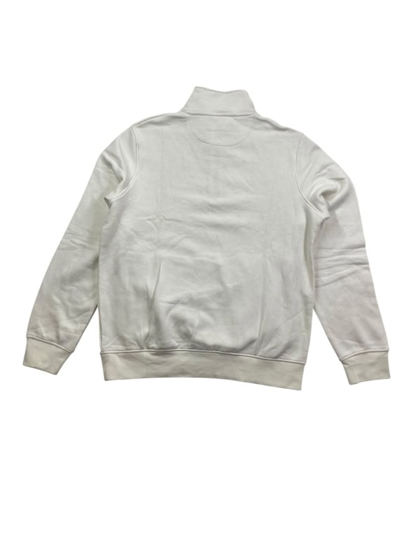KENNETH COLE 1/4 ZIP SWEATSHIRT CASUAL LOGO WHITE/OFF-WHITE MEN’S L