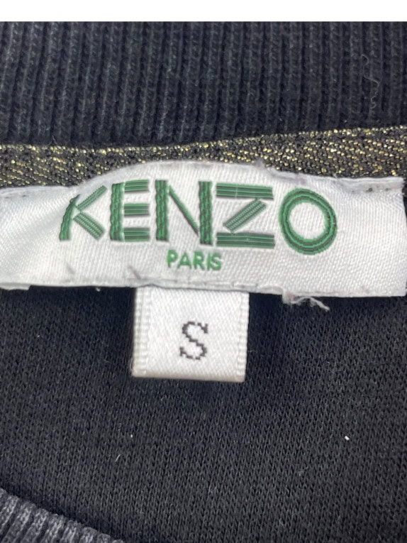 KENZO ΦΟΥΤΕΡ CREWNECK ΚΕΝΤΗΜΕΝΟ ΜΑΥΡΟ UNISEX PRE OWNED S