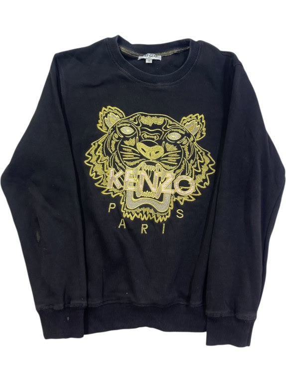 KENZO ΦΟΥΤΕΡ CREWNECK ΚΕΝΤΗΜΕΝΟ ΜΑΥΡΟ UNISEX PRE OWNED S