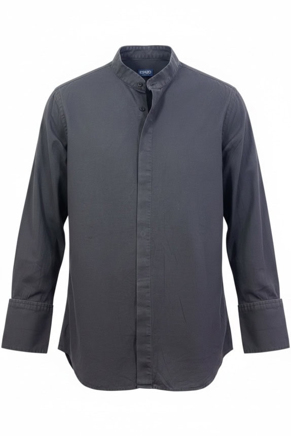 KENZO HOMME ΠΟΥΚΑΜΙΣΟ ΜΑΟ MINIMAL ΜΑΥΡΟ ΞΕΘΩΡΙΑΣΜΕΝΟ ΑΝΤΡΙΚΟ PRE OWNED L