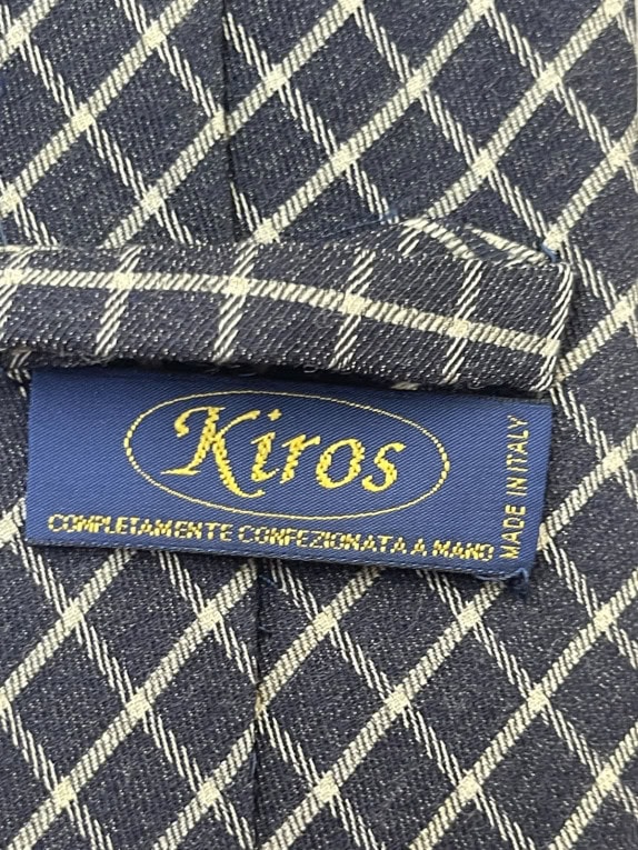 KIROS NECKTIE CLASSIC NAVY MENS PRE OWNED