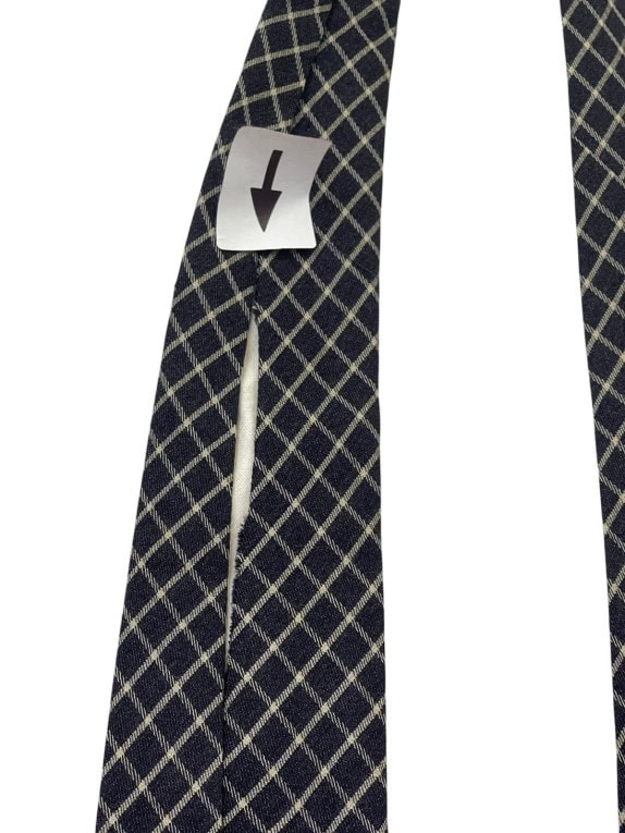 KIROS NECKTIE CLASSIC NAVY MENS PRE OWNED