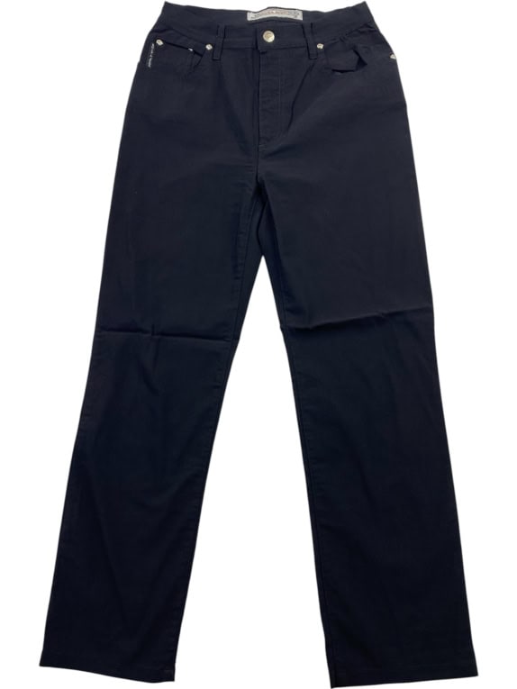 KRIZIA JEANS Παντελόνι Denim Vintage Λογότυπο Μαύρο Γυναικείο XS