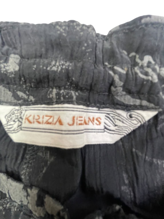 Krizia Jeans Παντελόνι Γυναικείο Pattern Μαύρο/Γκρι L