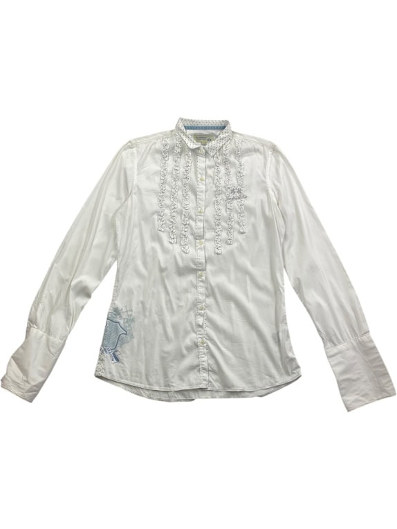 LA MARTINA Camicia Limited Edition Mykonos Ricamata Bianca da Donna S