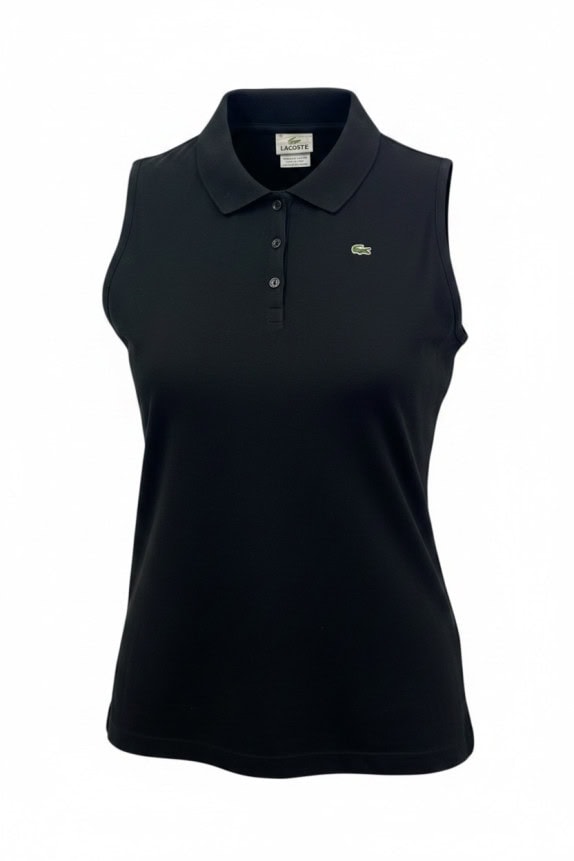 LACOSTE ΑΜΑΝΙΚΟ ΠΟΛΟ MINIMAL ΜΑΥΡΟ ΓΥΝΑΙΚΕΙΟ PRE OWNED L