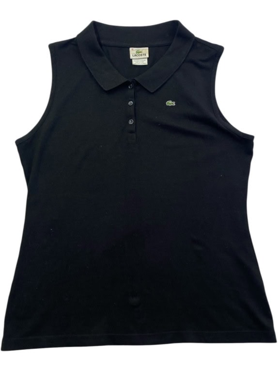 LACOSTE ΑΜΑΝΙΚΟ ΠΟΛΟ MINIMAL ΜΑΥΡΟ ΓΥΝΑΙΚΕΙΟ PRE OWNED L