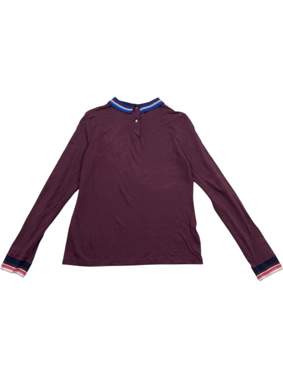 Lacoste Burgundy Μακρυμάνικη Μπλούζα Polo Γυναικεία M