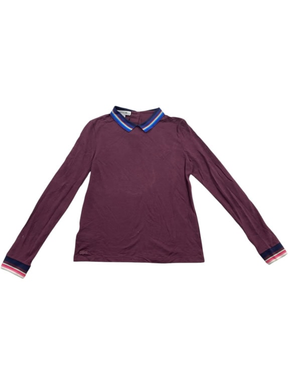 Lacoste Burgundy Μακρυμάνικη Μπλούζα Polo Γυναικεία M
