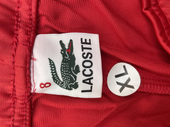 LACOSTE PANTALONI TUTA SPORTIVO ROSSO UOMO PRE OWNED XL