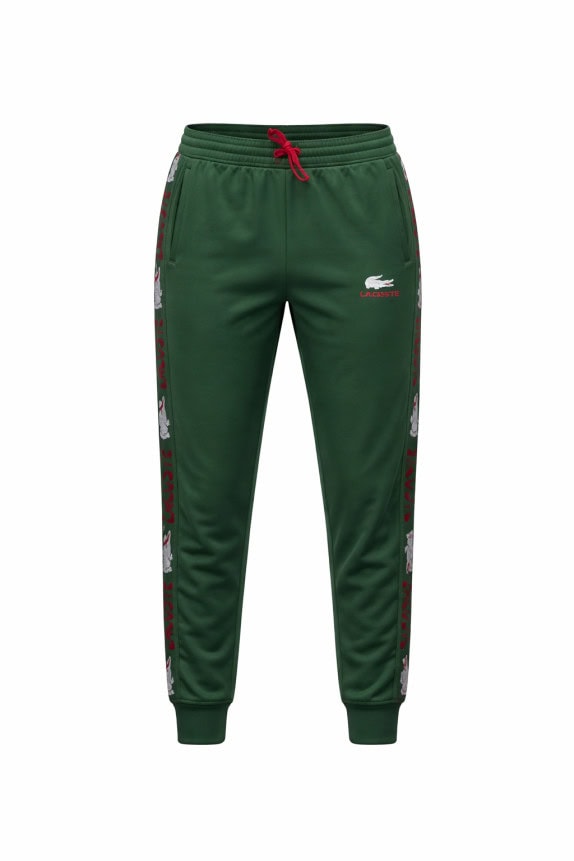 LACOSTE PANTALONI TUTA SPORTIVI VERDE UOMO PRE OWNED M