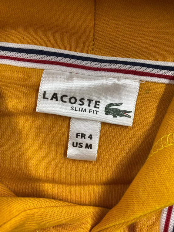 Lacoste Φούτερ Hoodie Slim Fit Logo Κίτρινο Ανδρικό M