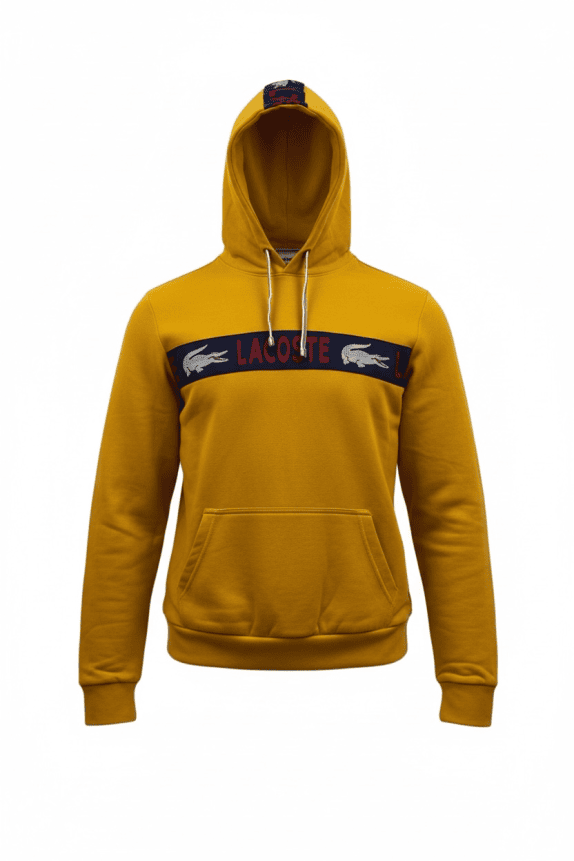 Lacoste Felpa con cappuccio Slim Fit Logo Gialla da Uomo M