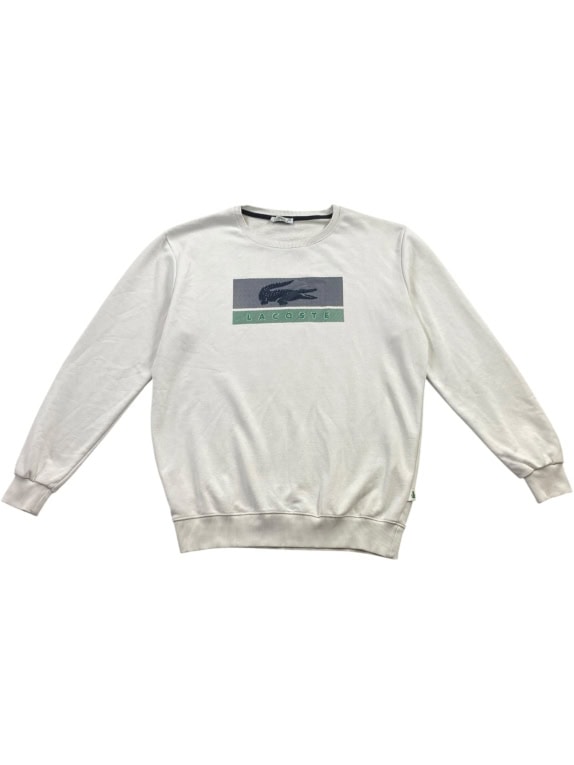 LACOSTE Felpa Logo Casual Bianca da Donna XXL