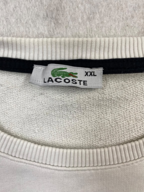 LACOSTE Felpa Logo Casual Bianca da Donna XXL