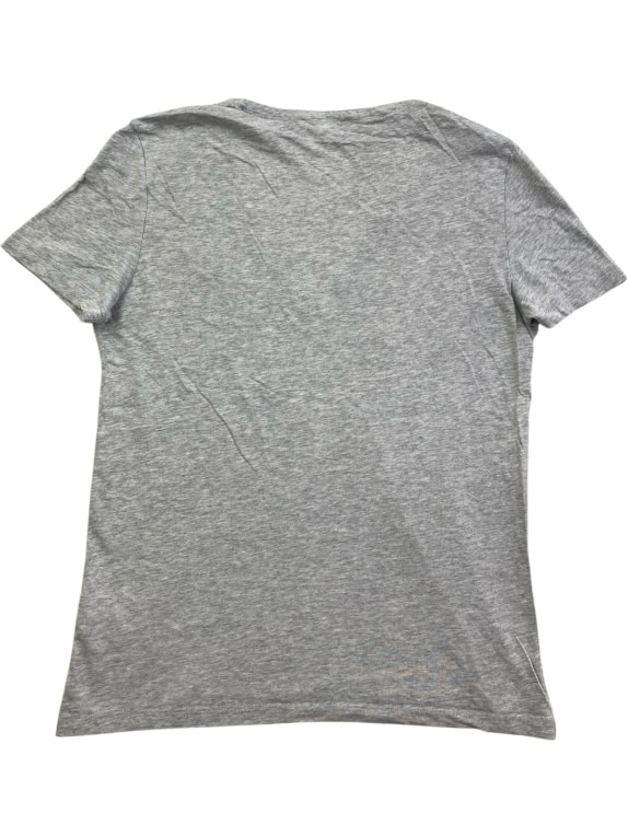 Lacoste T-Shirt da donna grigio con scollo a V logo taglia S