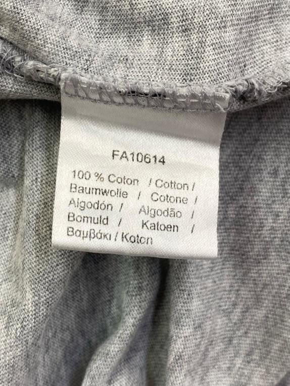 Lacoste T-Shirt da donna grigio con scollo a V logo taglia S