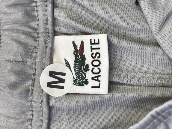 LACOSTE JOGGER PANTS STREETWEAR ΓΚΡΙ ΑΝΤΡΙΚΟ PRE OWNED M
