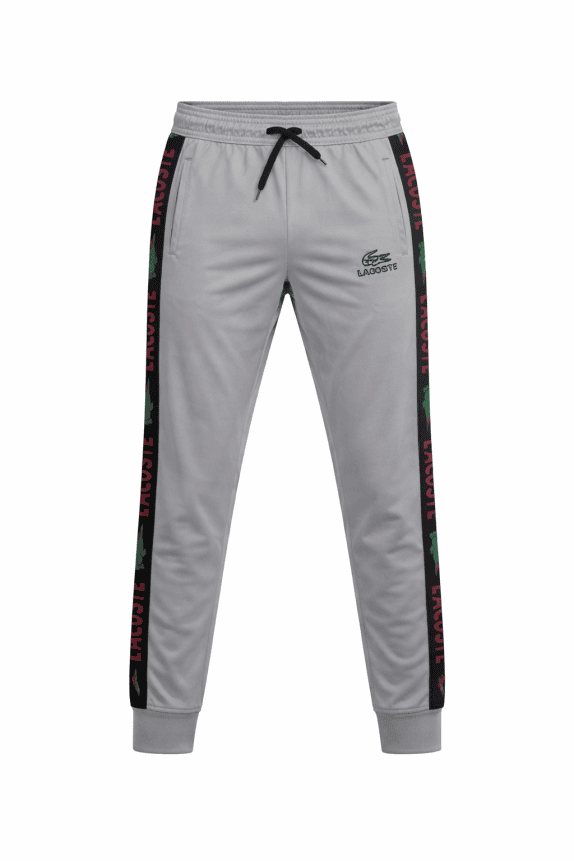 LACOSTE JOGGER PANTS STREETWEAR ΓΚΡΙ ΑΝΤΡΙΚΟ PRE OWNED M