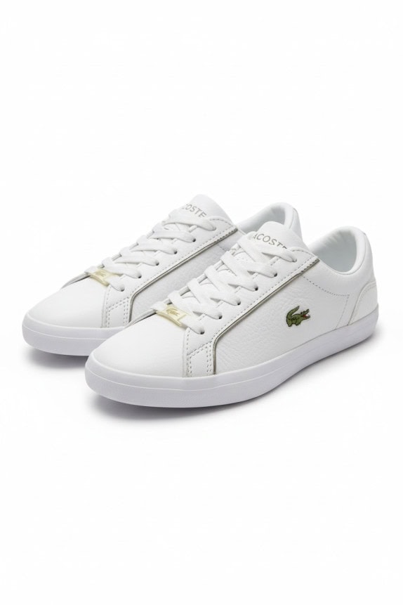 LACOSTE LEROND 0721 SNEAKERS LEATHER ΜΕ ΧΡΥΣΟ LOGO ΛΕΥΚΟ ΓΥΝΑΙΚΕΙΟ 37
