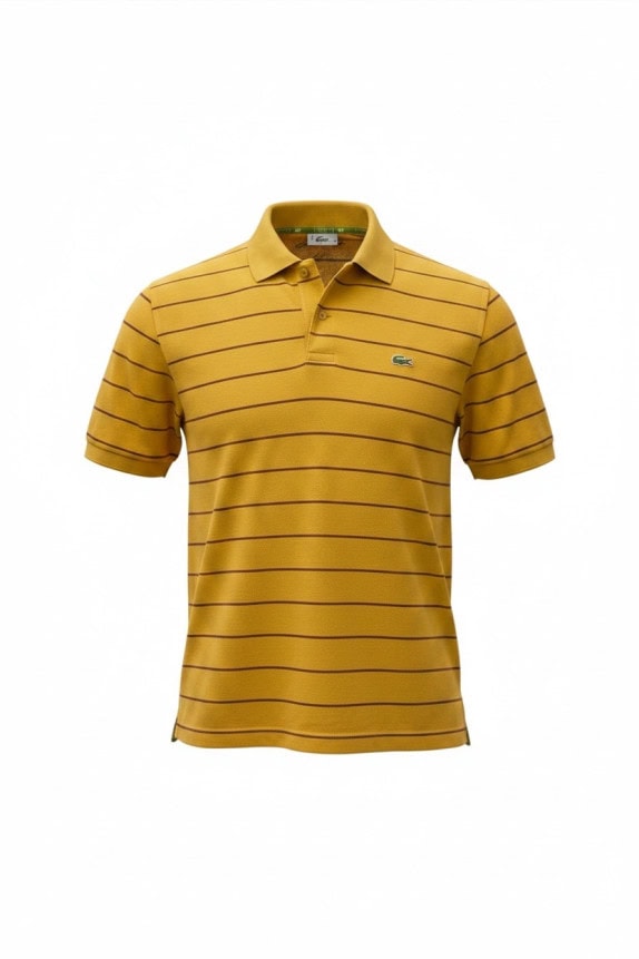 LACOSTE ΜΠΛΟΥΖΑ POLO ΚΛΑΣΙΚΟ ΡΙΓΕ ΜΟΥΣΤΑΡΔΙ ΑΝΤΡΙΚΟ PRE OWNED L