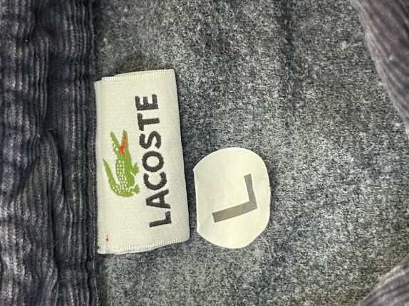 LACOSTE POLO MINIMAL GRIGIO UOMO PRE OWNED L