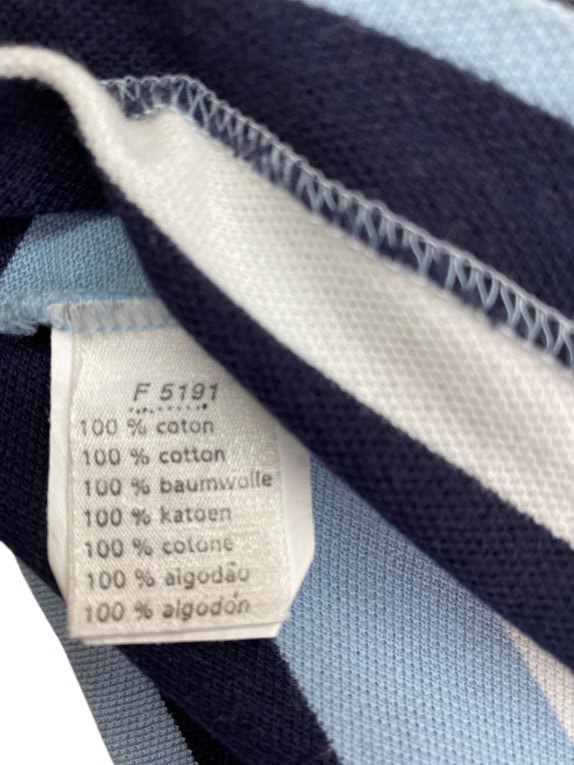 LACOSTE ΜΠΛΟΥΖΑ POLO ΡΙΓΕ CASUAL ΚΕΝΤΗΤΟ ΛΟΓΟΤΥΠΟ ΜΠΛΕ/ΛΕΥΚΟ ΑΝΔΡΙΚΗ S