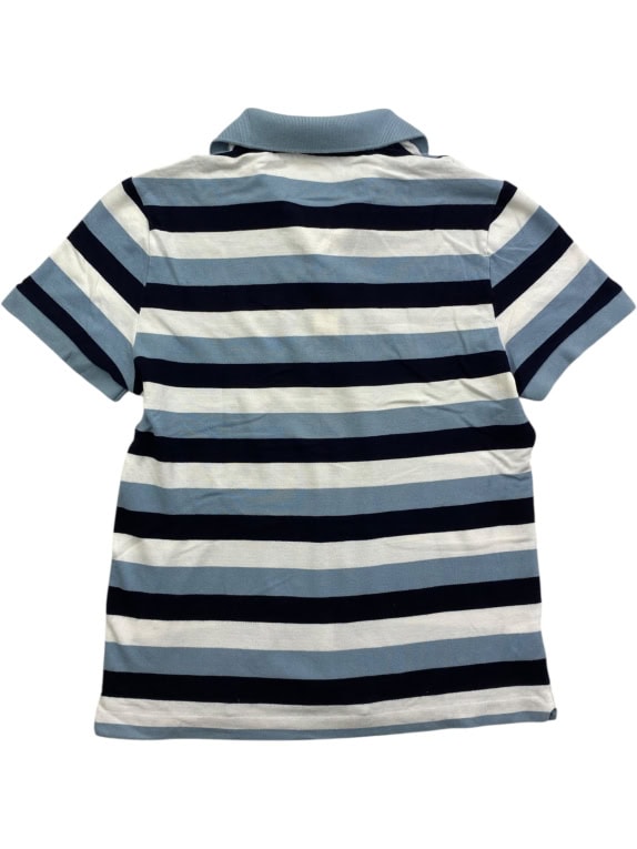 LACOSTE ΜΠΛΟΥΖΑ POLO ΡΙΓΕ CASUAL ΚΕΝΤΗΤΟ ΛΟΓΟΤΥΠΟ ΜΠΛΕ/ΛΕΥΚΟ ΑΝΔΡΙΚΗ S
