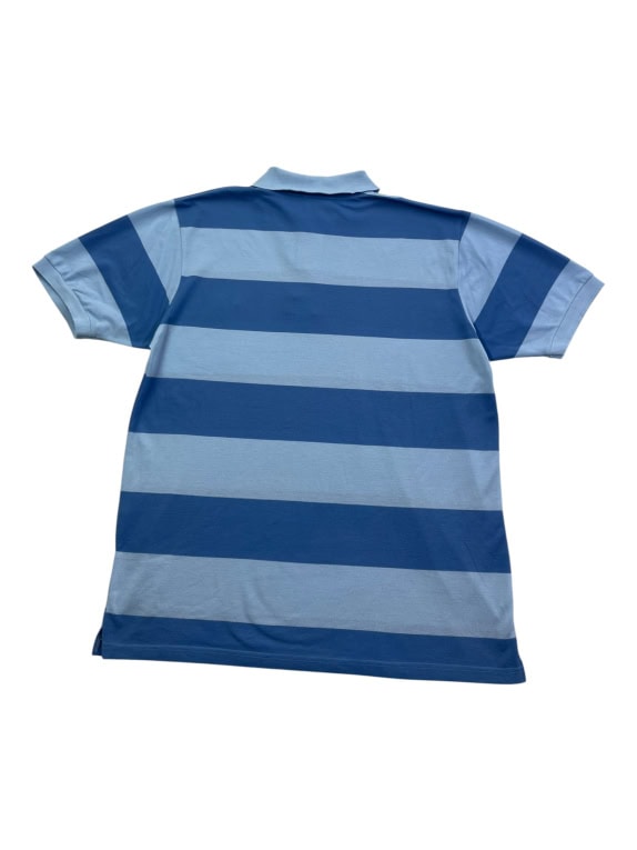 LACOSTE Polo a righe blu unisex XL