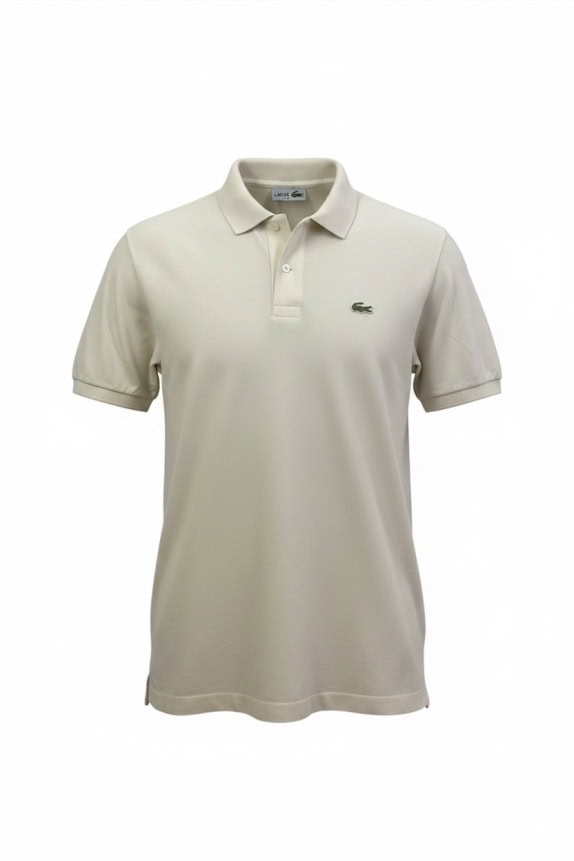 LACOSTE ΜΠΛΟΥΖΑ POLO VINTAGE ΜΕ ΚΕΝΤΗΤΟ ΛΟΓΟΤΥΠΟ ΕΚΡΟΥ UNISEX S