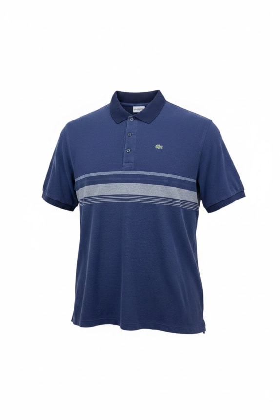 LACOSTE POLO SHIRT VINTAGE BLUE MEN XL pre-owned