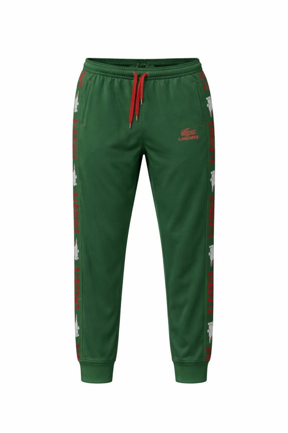 LACOSTE PANTALONI SPORTIVI STREETWEAR VERDE UOMO PRE OWNED L