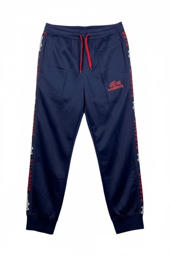 LACOSTE ΠΑΝΤΕΛΟΝΙ ΦΟΡΜΑΣ ATHLEISURE ΜΕ SIDE LOGO TAPE ΜΠΛΕ ΣΚΟΥΡΟ ΑΝΔΡΙΚΟ S