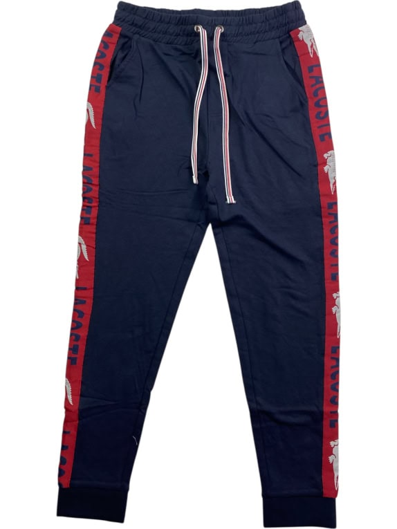 LACOSTE Pantaloni da tuta Athletic con logo blu navy unisex XS