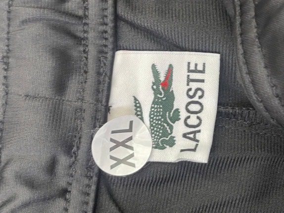 LACOSTE TRACK PANTS ATHLETIC BLACK MEN PRE OWNED XXL