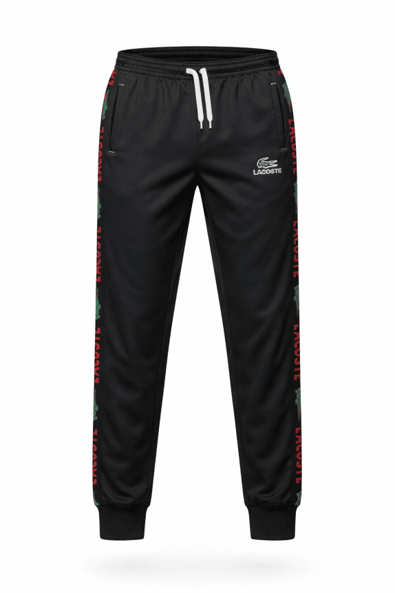 LACOSTE PANTALONI TUTA ATHLETIC NERO UOMO PRE OWNED XXL