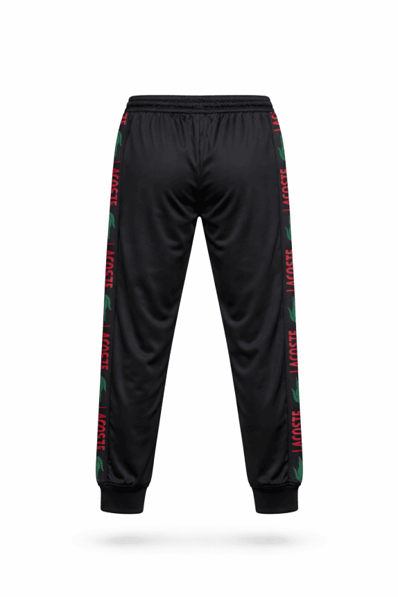 LACOSTE TRACK PANTS ATHLETIC BLACK MEN PRE OWNED XXL