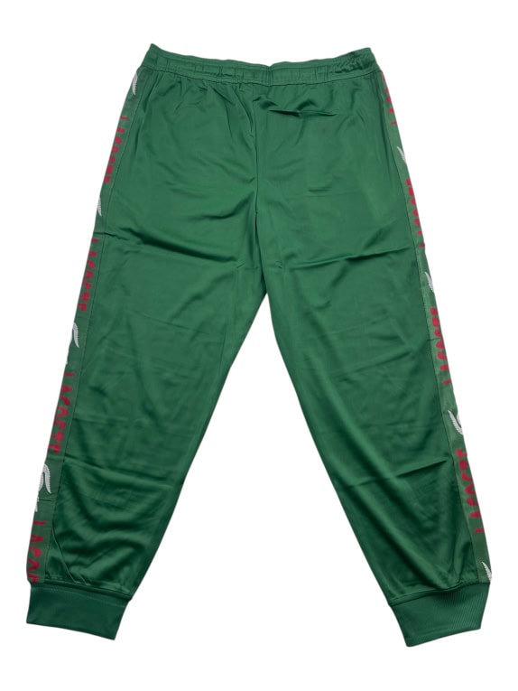 LACOSTE TRACKSUIT PANTS LOGO TAPE GREEN MEN'S XL