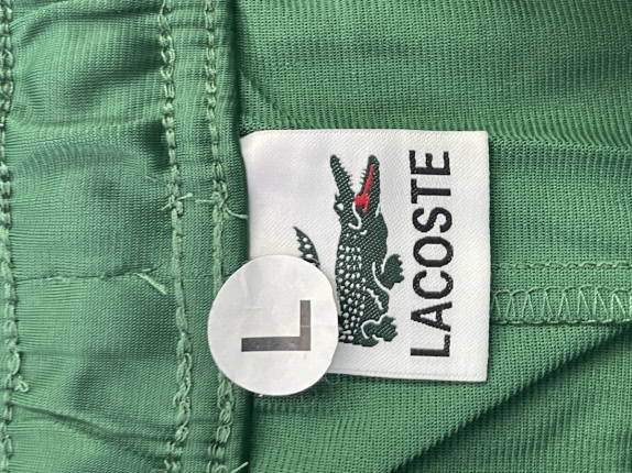 LACOSTE PANTALONI TUTA RETRO VERDE UOMO PRE OWNED L
