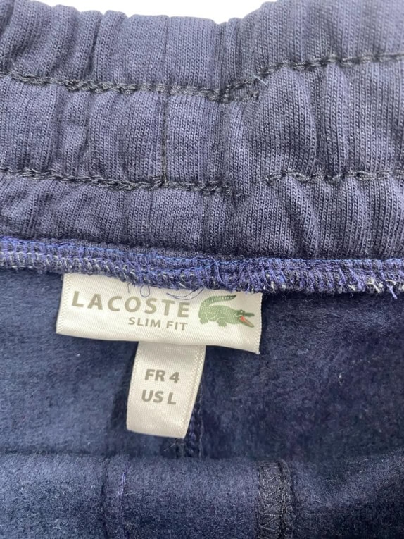 LACOSTE Παντελόνι Φόρμας Slim Fit Tape Logo Μπλε / Κόκκινο Ανδρικό L
