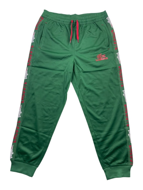 LACOSTE PANTALONI DA TUTA SPORT LOGO VERDE UOMO XL