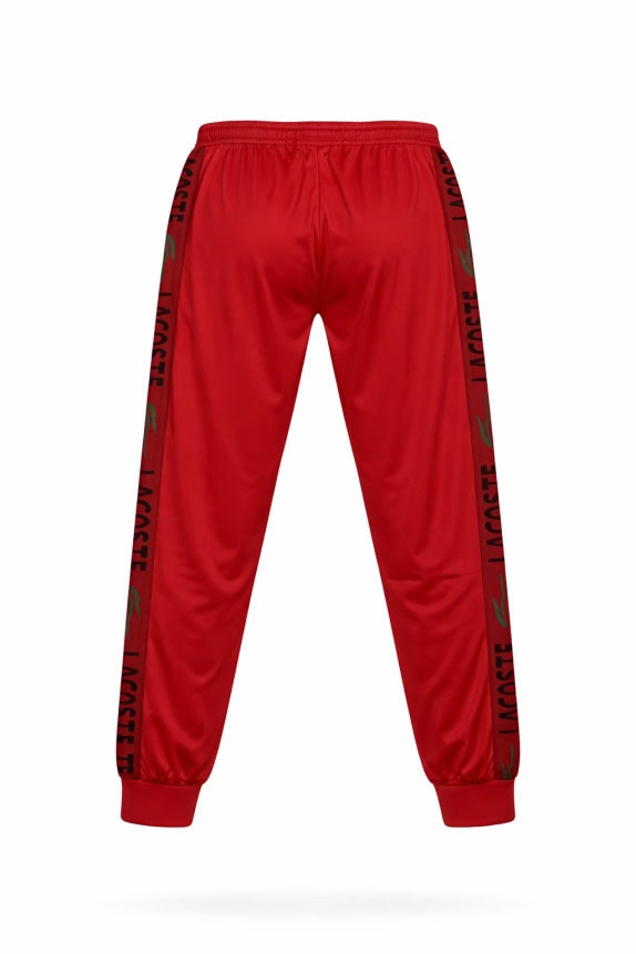 LACOSTE PANTALONI TUTA SPORTIVO ROSSO UOMO PRE OWNED XL