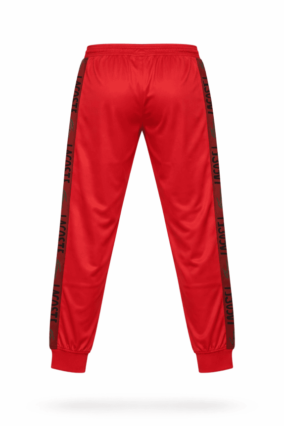 LACOSTE TRACK PANTS STREETWEAR RED MEN PRE OWNED XXL