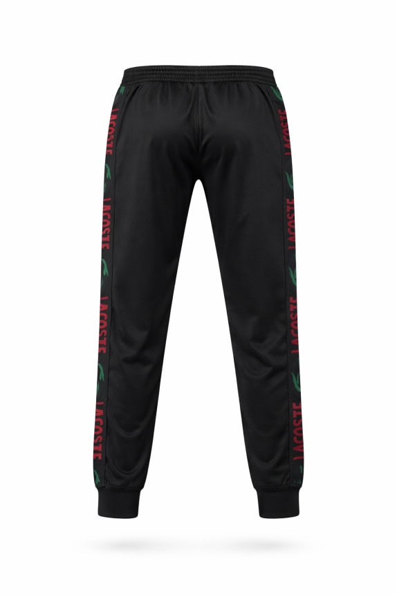 LACOSTE PANTALONI TUTA STREETWEAR NERO UOMO PRE OWNED L