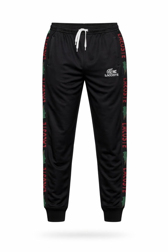 LACOSTE PANTALONI TUTA STREETWEAR NERO UOMO PRE OWNED L