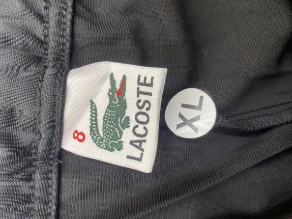 LACOSTE PANTALONI TUTA STREETWEAR NERO UOMO PRE OWNED XL