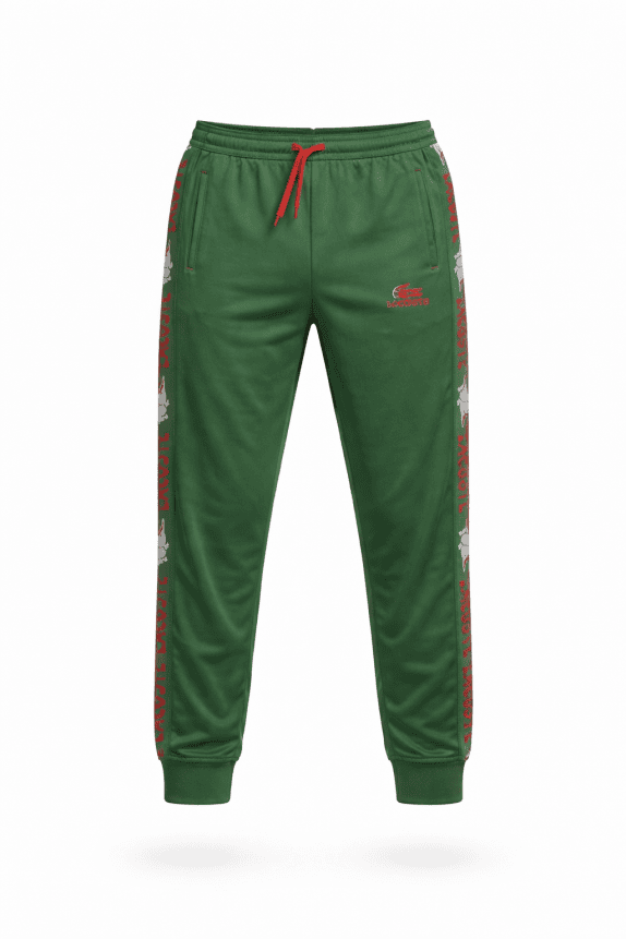 LACOSTE TRACK PANTS STREETWEAR GREEN MEN PRE OWNED L