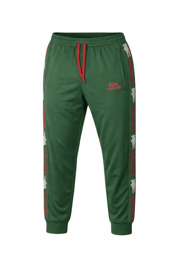 LACOSTE TRACK PANTS STREETWEAR GREEN MEN PRE OWNED M