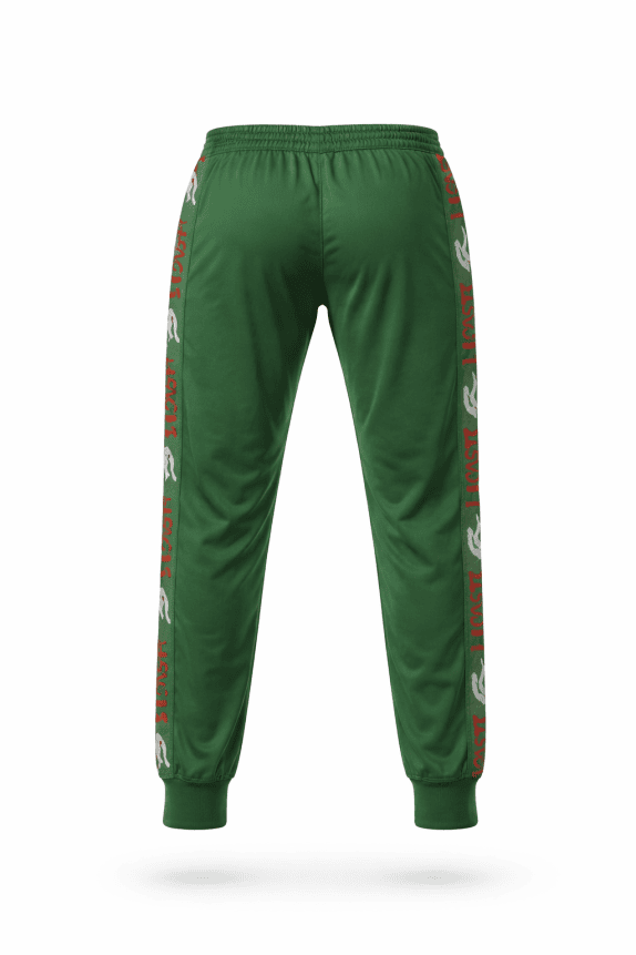 LACOSTE PANTALONI TUTA STREETWEAR VERDE UOMO PRE OWNED M